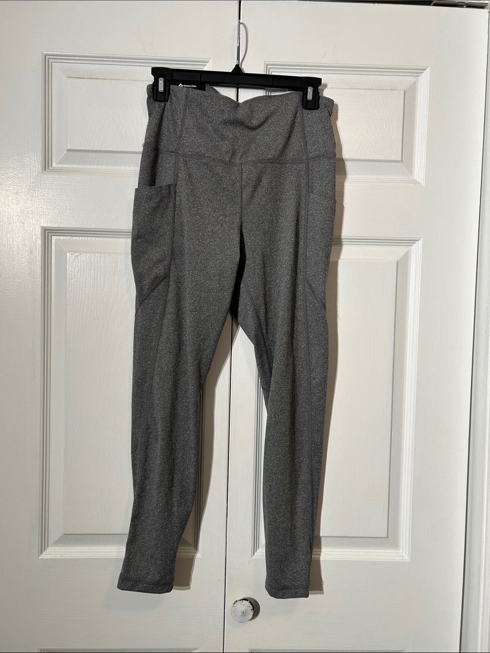 NWT Member's Mark Everyday High-Rise Ankle Leggings Pockets Gray Size L Large